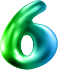 Number Six Transparent PNG Clip Art