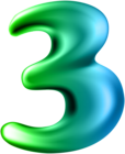 Number Three Transparent PNG Clip Art