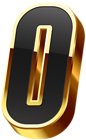 Number Zero Gold Black Transparent Image