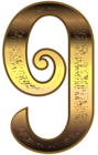 Old Gold Number Nine Transparent PNG Image