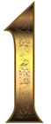 Old Gold Number One Transparent PNG Image