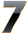 Seven Black Number Transparent Image