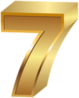 Seven Gold Number Transparent Image