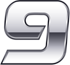 Silver Number Nine Transparent PNG Clip Art