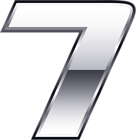 Silver Number Seven Transparent PNG Clip Art