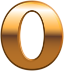 Zero Gold Number PNG Clipart