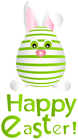 Easter Bunny Egg Green Transparent PNG Clip Art