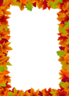 Fall Border Frame PNG Clip Art Image