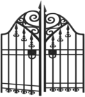 Black Metal Gate PNG Clipart