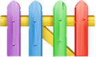 Colorful Fence Transparent Clip Art Image