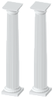 White Columns Transparent PNG Clip Art Image