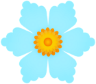 Decorative Flower Blue PNG Transparent Clipart