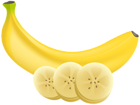 Banana and Slices Transparent PNG Clip Art Image