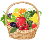 Fruit Basket PNG Vector Clipart