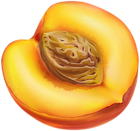 Half Peach PNG Transparent Clipart