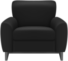 Black Armchair Transparent Clipart