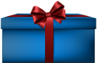 Elegant Blue Gift Box PNG Clip Art Image