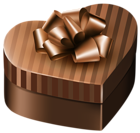 Luxury Gift Box Brown Heart PNG Clipart Image