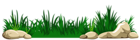 Grass with Rocks Transparent PNG Clipart