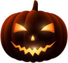 Dark Carved Pumpkin PNG Clip Art