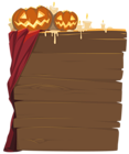 Halloween Wooden Decor PNG Clipart