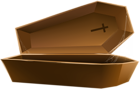 Open Coffin Brown Transparent PNG Clip Art Image