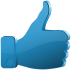 Thumbs Up Blue Transparent Clip Art PNG Image