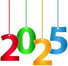 2025 Hanging Transparent Clipart PNG Image