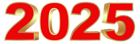 2025 Red PNG Clipart