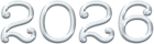 2026 Silver Elegant Transparent Clipart