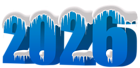 2026 Snowy Blue PNG Transparent Clipart