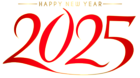 Red 2025 Transparent PNG Clip Art Image