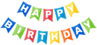 Happy Birthday Streamer PNG Clipart