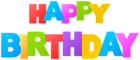 Happy Birthday Text Clipart