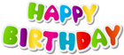 Happy Birthday Text PNG Clip Art Image