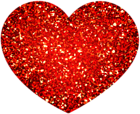 Glittering Heart Transparent PNG Clip Art Image