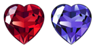 Transparent Diamond Hearts PNG Clipart