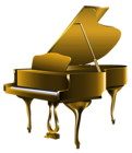 Transparent Gold Piano PNG Clipart