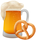 Bretzel with Beer Mug PNG Clip Art