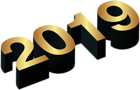 2019 Gold Black PNG Clip Art Image