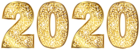 2020 Golden Transparent Clip Art Image