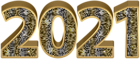 2021 Gold Deco Transparent Clipart