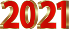 2021 Gold and Red PNG Clipart Image