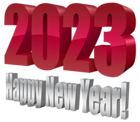 2023 3D Red PNG Transparent Clipart