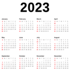 2023 Calendar Transparent PNG Clipart Image