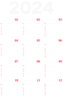 2024 Calendar US White Transparent Clipart