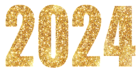 2024 Flat Gold Large PNG Image