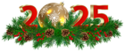 2025 Christmas Decoration PNG Clip Art Image