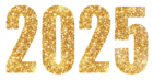 2025 Flat Gold Large PNG Image