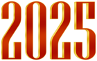 2025 Red Gold PNG Clipart